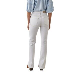 NWT Rails Sunset Slim Flare Salt White Contrast Stitch Denim Jeans 70’s Retro 25